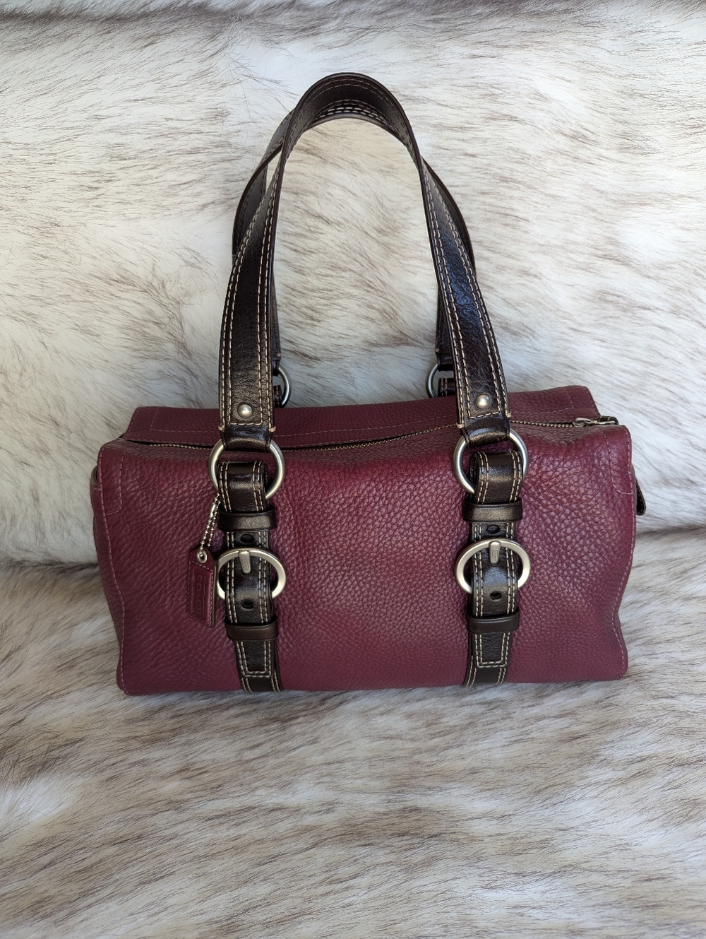 Y2K Coach Chelsea Pebble Leather Satchel F10887 - Picture 3 of 14
